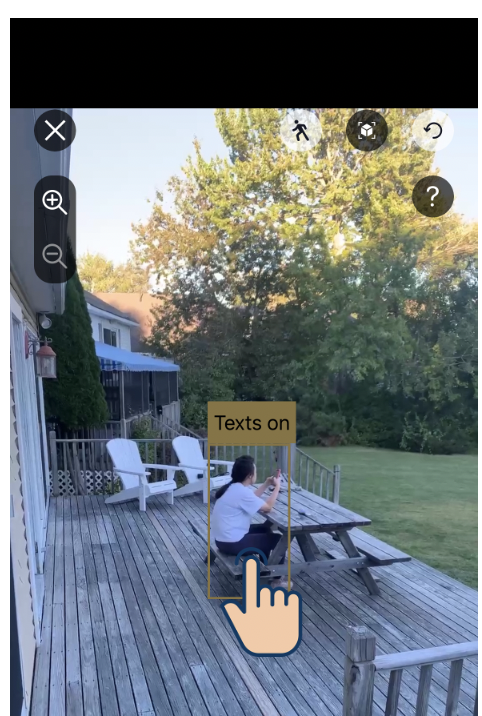 Tap outside the bounding box to start the video