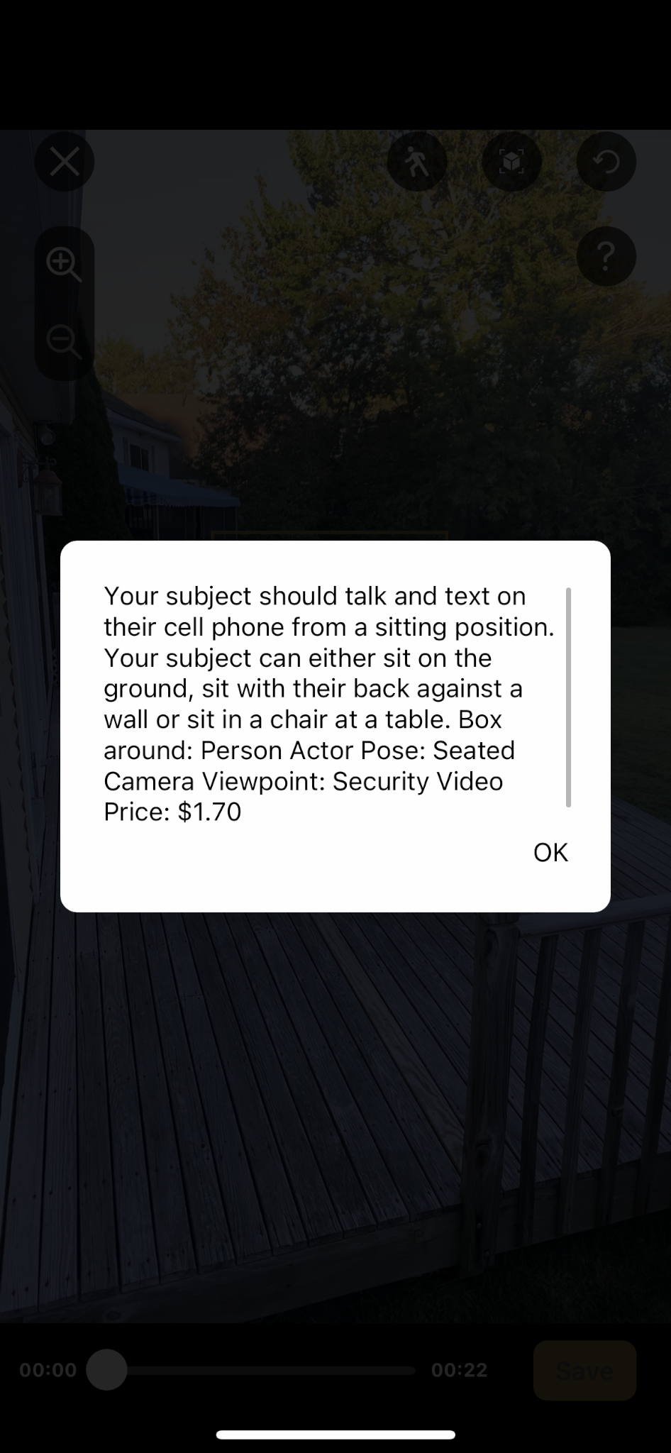 Activity and labeling instructions dialog