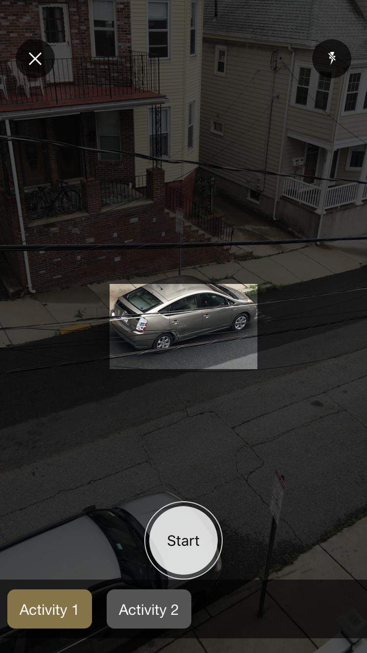 Recording controls in the Collector app